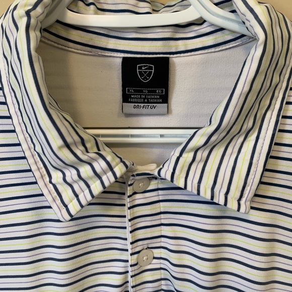 Nike Dri-Fit UV Striped Short Sleeve Polo Shirt - Picture 3 of 7